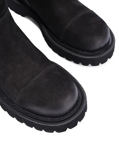 Женские ботинки MIRATON из нубука черные - фото 5 - Miraton