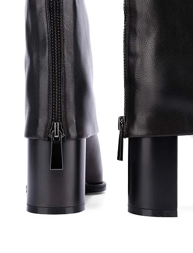 Женские ботинки Attizzare кожаные черные - фото 2 - Miraton