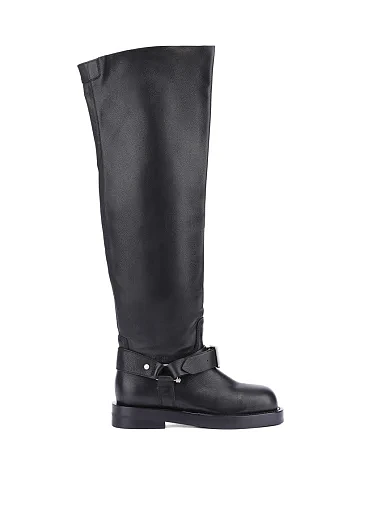 Женские ботфорты MIRATON кожаные черные - фото 2 - Miraton