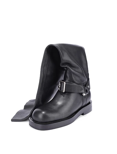 Женские ботфорты MIRATON кожаные черные - фото 3 - Miraton