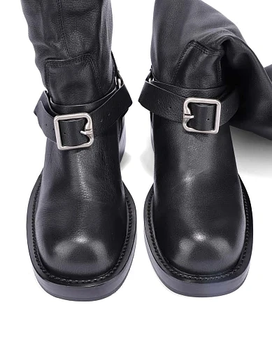 Женские ботфорты MIRATON кожаные черные - фото 6 - Miraton