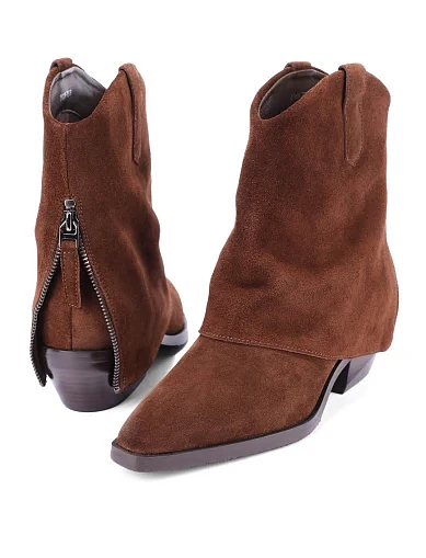 Жіночі черевики MIRATON велюрові коричневі(RY932K-793) - фото 2 - Miraton