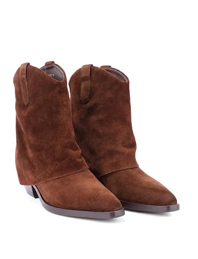 Жіночі черевики MIRATON велюрові коричневі(RY932K-793) - фото 3 - Miraton