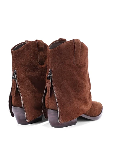 Жіночі черевики MIRATON велюрові коричневі(RY932K-793) - фото 4 - Miraton