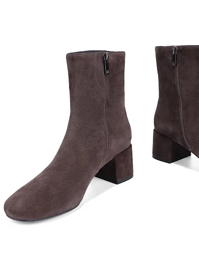 Женские ботинки MIRATON велюровые бежевые - фото 2 - Miraton