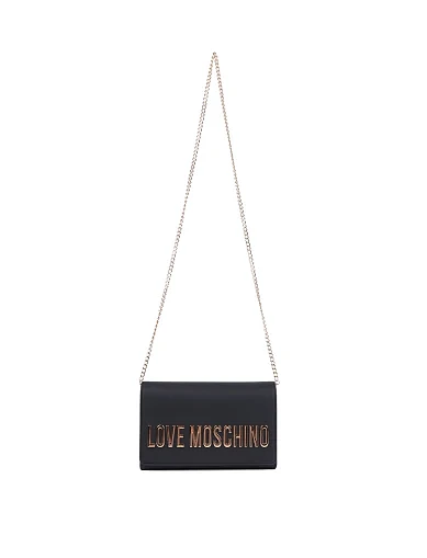 Женская сумка кросс-боди Love Moschino из экокожи черная - фото 6 - Miraton