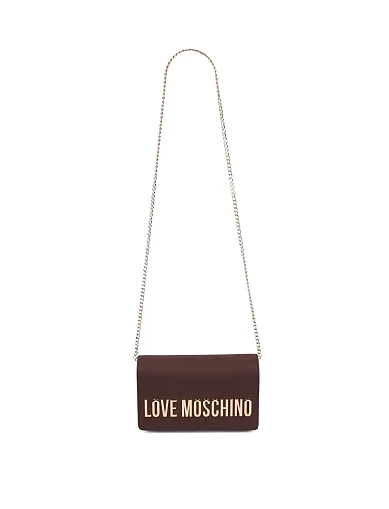 Женская сумка Love Moschino из экокожи коричневая - фото 6 - Miraton