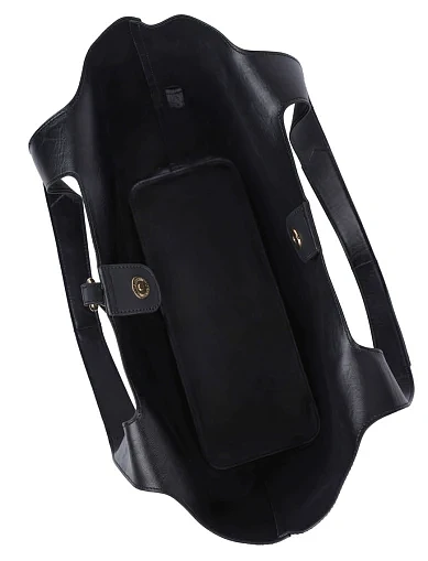 Женская сумка тоут из экокожи черная - фото 5 - Miraton