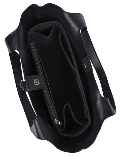 Женская сумка тоут из экокожи черная - фото 6 - Miraton