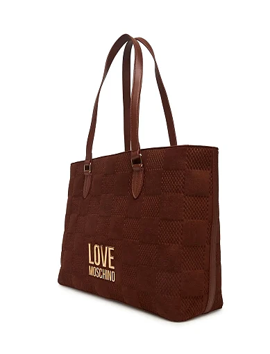 Жіноча сумка шоппер з екошкіри коричнева(JC4123PP0NKB120A) - фото 3 - Miraton