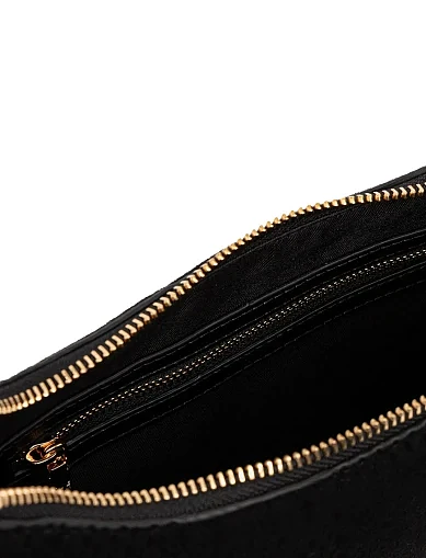 Женская сумка через плечо из экокожи черная - фото 5 - Miraton