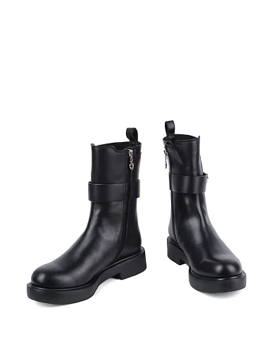 Женские ботинки Love Moschino кожаные черные - фото 2 - Miraton