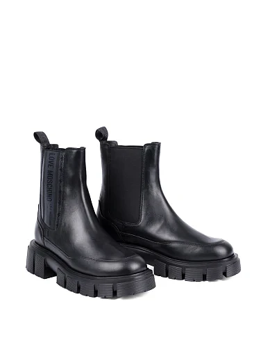 Жіночі черевики Love Moschino шкіряні чорні(JA24075G1NIA0000) - фото 3 - Miraton