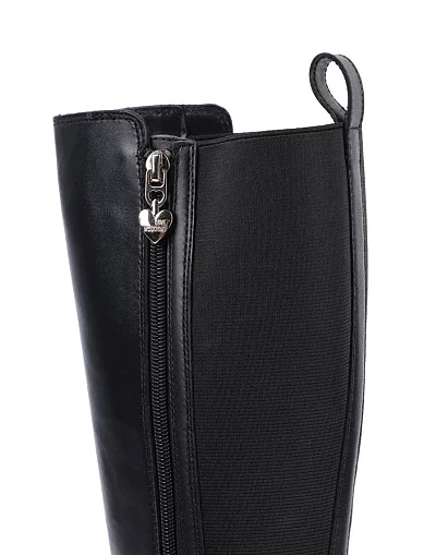 Жіночі чоботи Love Moschino шкіряні чорні(JA26015G1NIA0000) - фото 5 - Miraton