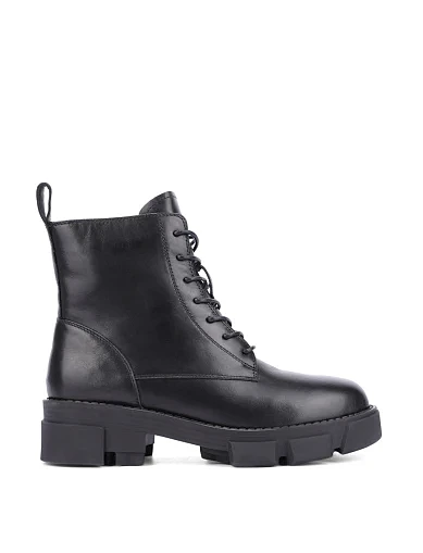 Женские ботинки кожаные черные - фото 2 - Miraton