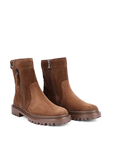 Женские ботинки Attizzare велюровые бежевые - фото 3 - Miraton