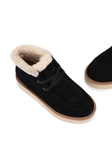 Женские ботинки Attizzare велюровые черные - фото 2 - Miraton