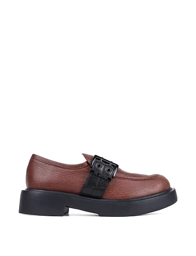 Жіночі туфлі Love Moschino шкіряні коричневі(JA10134G1NJFX300) - фото 1 - Miraton