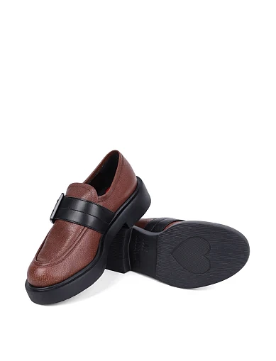 Жіночі туфлі Love Moschino шкіряні коричневі(JA10134G1NJFX300) - фото 2 - Miraton