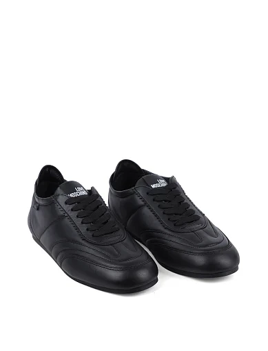 Женские кеды Love Moschino кожаные черные - фото 3 - Miraton