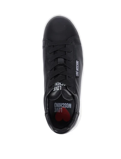 Женские кеды Love Moschino кожаные черные - фото 5 - Miraton