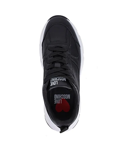 Женские кроссовки Love Moschino кожаные черные - фото 5 - Miraton