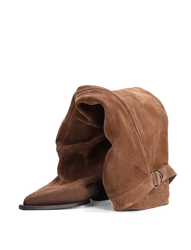 Женские сапоги Strategia замшевые оранжевые - фото 2 - Miraton