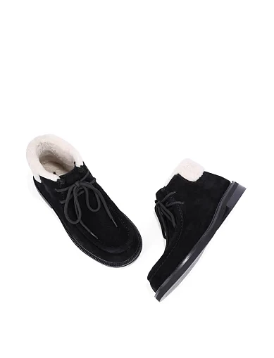 Жіночі черевики MIRATON велюрові чорні(S2055-1) - фото 2 - Miraton