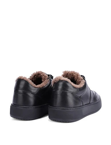 Женские кеды MIRATON кожаные черные - фото 4 - Miraton