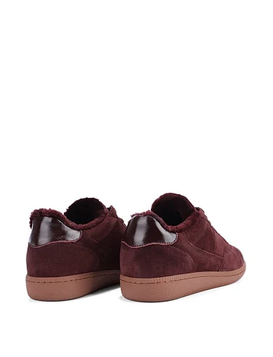 Женские кеды MIRATON велюровые бордовые - фото 4 - Miraton