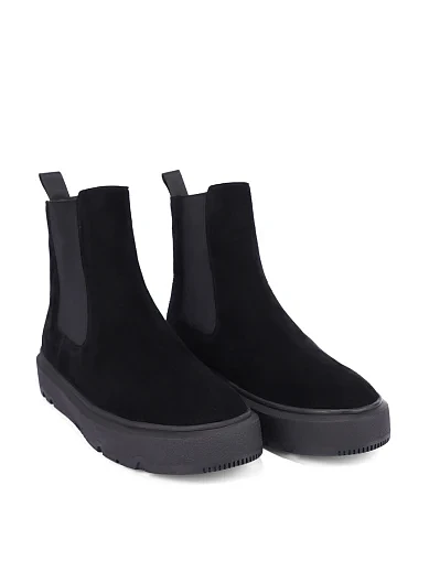 Жіночі черевики челсі Attizzare велюрові чорні(206-705H-908) - фото 3 - Miraton