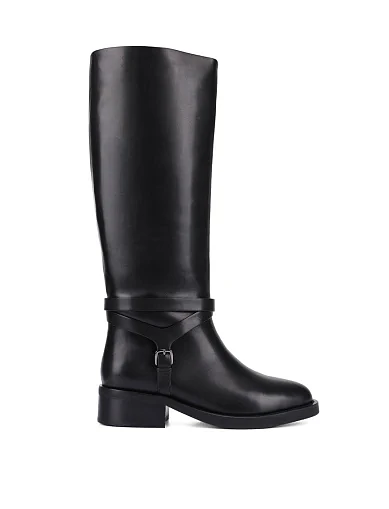 Женские сапоги Attizzare кожаные черные - фото 2 - Miraton