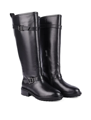Женские сапоги Attizzare кожаные черные - фото 3 - Miraton