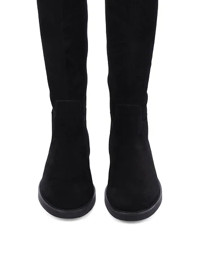 Женские ботфорты Attizzare велюровые черные - фото 2 - Miraton