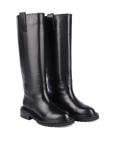 Женские сапоги Attizzare кожаные черные - фото 3 - Miraton
