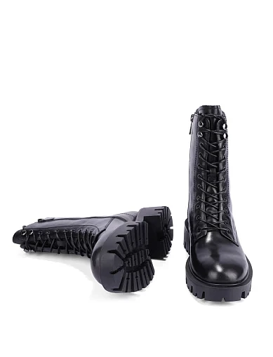 Женские ботинки MIRATON кожаные черные - фото 2 - Miraton