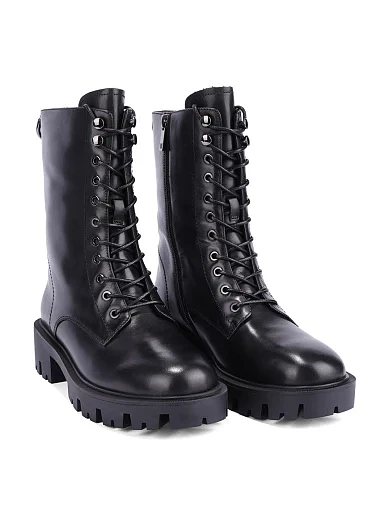 Женские ботинки MIRATON кожаные черные - фото 3 - Miraton