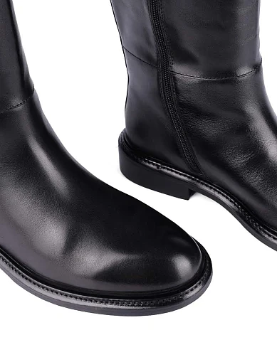 Женские сапоги Attizzare кожаные черные - фото 2 - Miraton