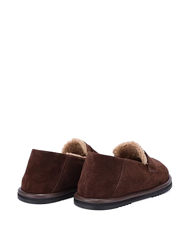 Женские туфли MIRATON велюровые коричневые - фото 4 - Miraton