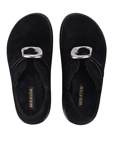 Женские туфли MIRATON велюровые черные - фото 2 - Miraton