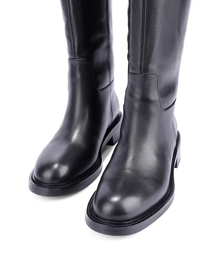 Женские сапоги Attizzare кожаные черные - фото 5 - Miraton