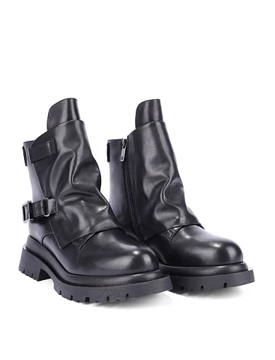 Женские ботинки MIRATON кожаные черные - фото 4 - Miraton