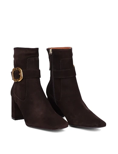 Женские ботинки Angel Alarcon замшевые коричневые - фото 3 - Miraton