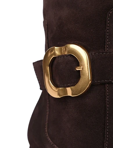 Женские ботинки Angel Alarcon замшевые коричневые - фото 5 - Miraton