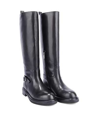 Женские сапоги Attizzare кожаные черные - фото 3 - Miraton