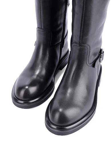 Женские сапоги Attizzare кожаные черные - фото 5 - Miraton