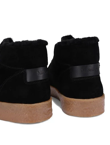 Женские ботинки велюровые черные - фото 2 - Miraton