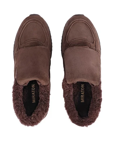 Жіночі кросівки велюрові коричневі(S2608B-3-1M) - фото 2 - Miraton