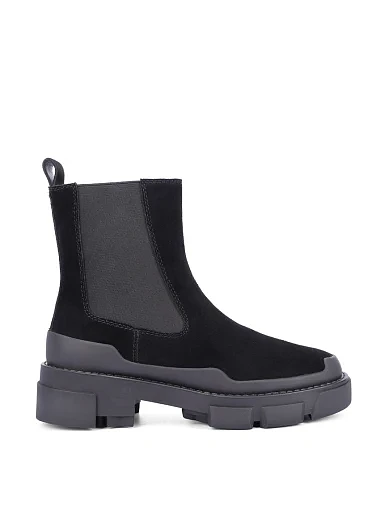 Женские ботинки челси MIRATON велюровые черные - фото 2 - Miraton