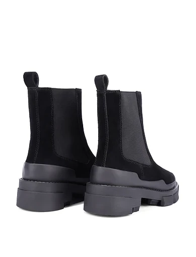 Женские ботинки челси MIRATON велюровые черные - фото 5 - Miraton